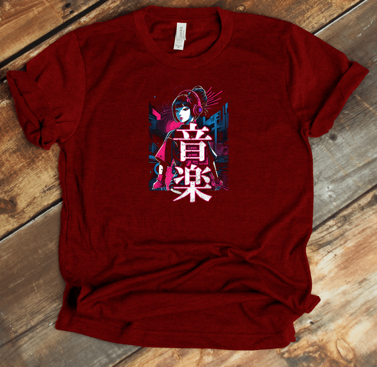 Cardinal Music 音楽 Techno - Japanese Kanji Premium T-Shirt - KanjiSoul