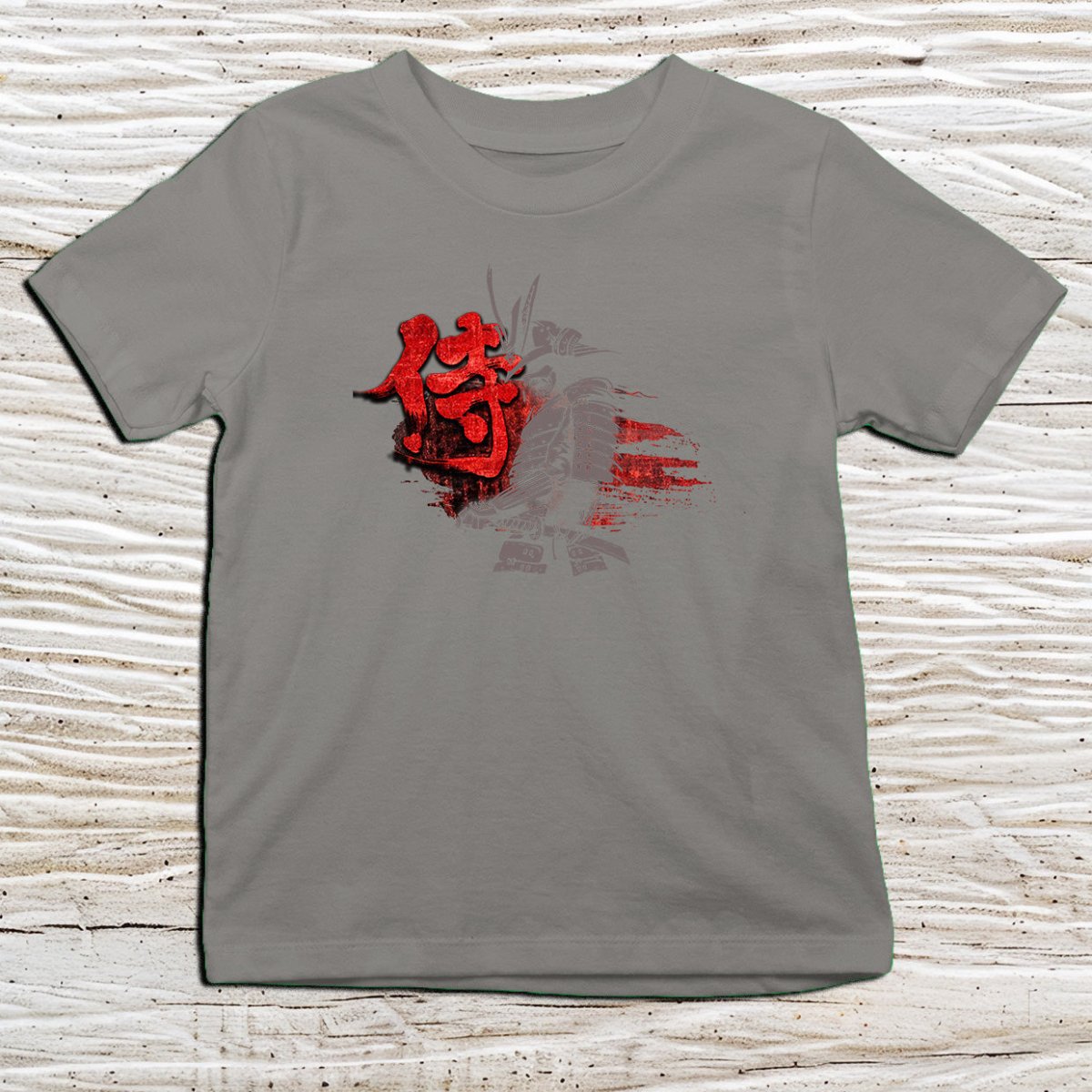Charcoal Bushido Warrior Kanji Kids T-Shirt – 侍 Japanese Inspired Shirt - Kanji Soul