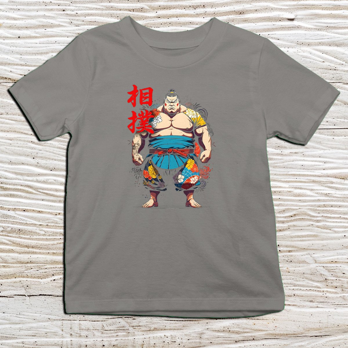 Charcoal Sumo Kanji Kids T-Shirt – 相撲 Japanese Inspired Shirt - Kanji Soul