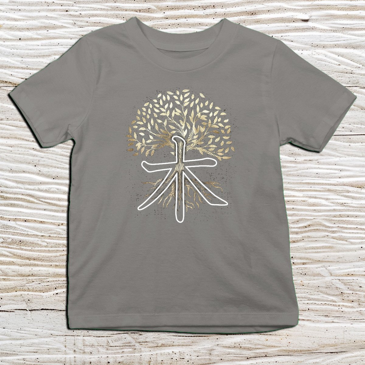 Charcoal Tree Kanji Kids T-Shirt – 木 Japanese Inspired Shirt - Kanji Soul