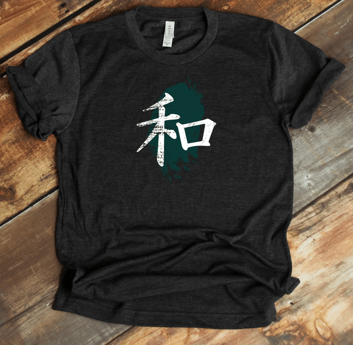 Dark Grey Heather Peace Kanji Premium T-Shirt - DISCOUNTED - KanjiSoul