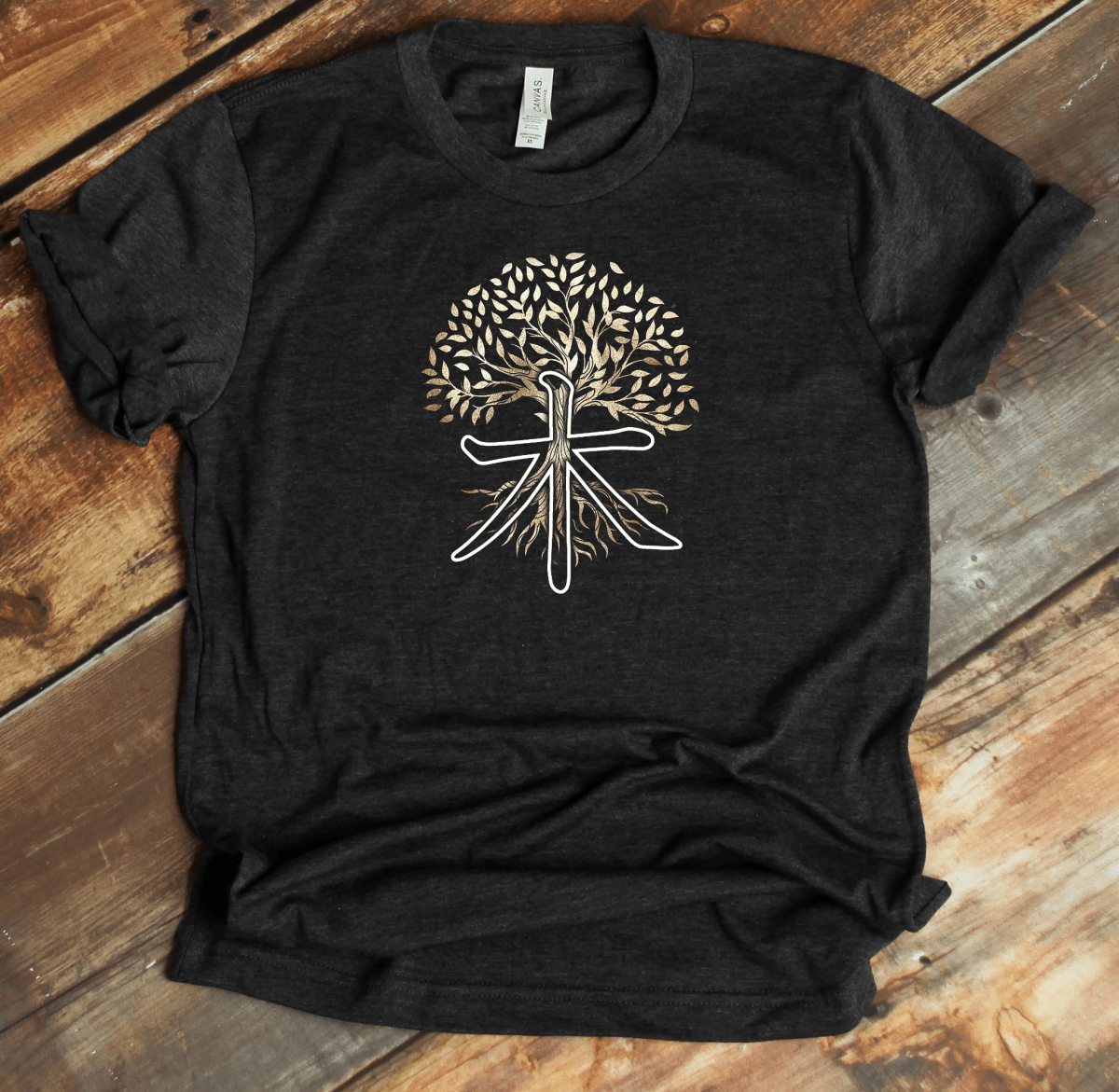 Dark Grey Heather Tree Kanji Premium T-Shirt - KanjiSoul