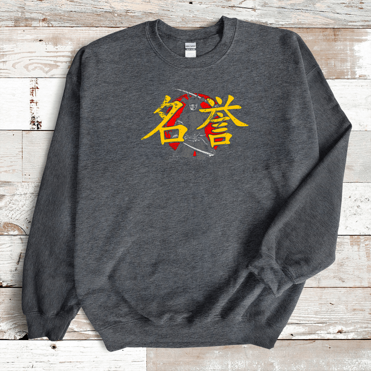 Dark Heather Honor Kanji Premium Sweatshirt - KanjiSoul