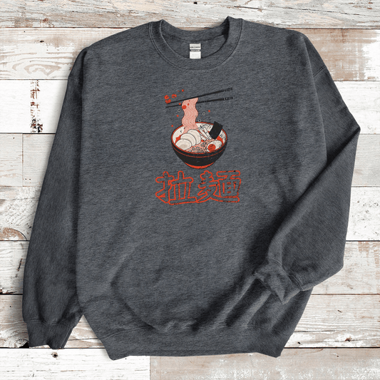 Dark Heather Ramen Kanji Premium Sweatshirt - KanjiSoul