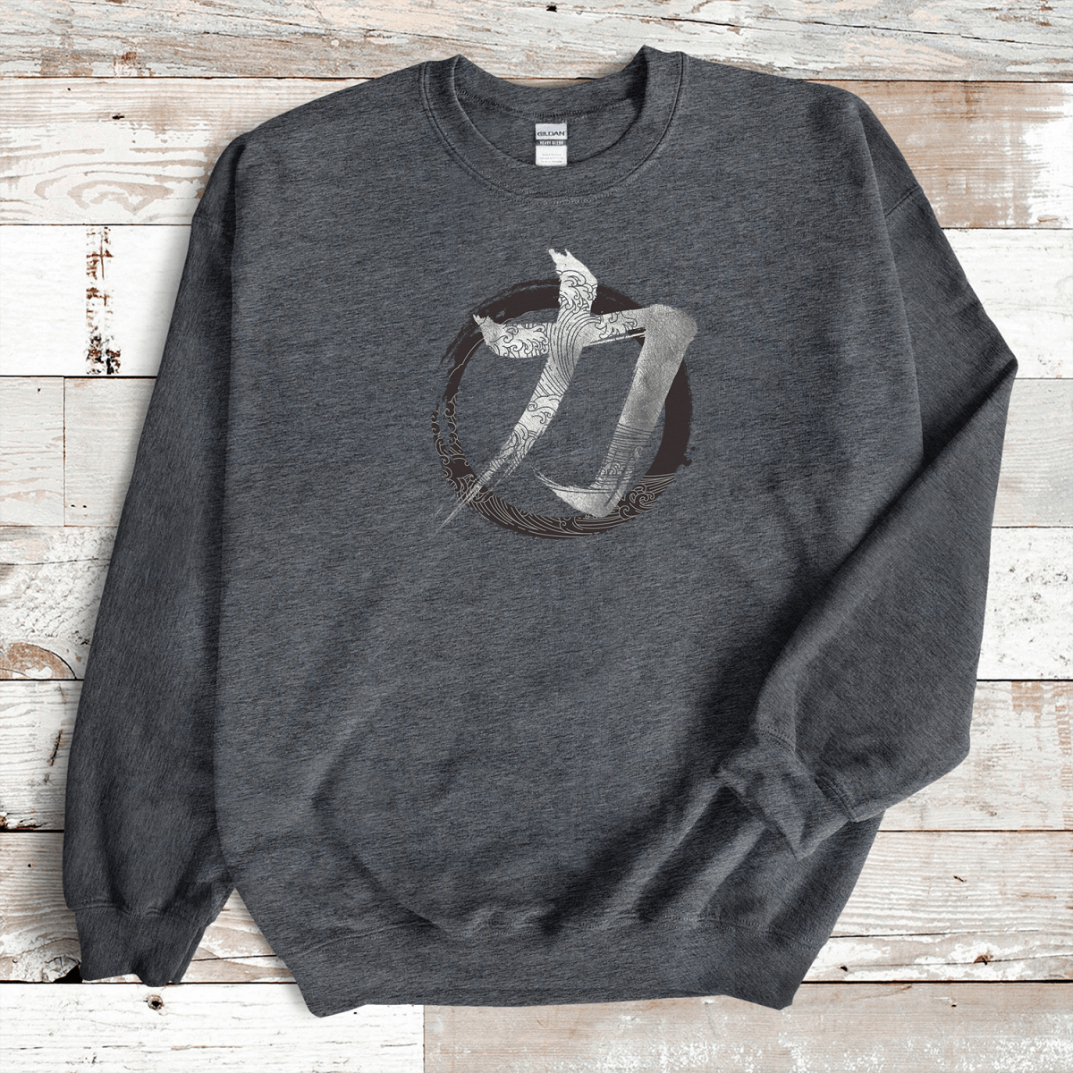 Dark Heather Strength Kanji Premium Sweatshirt - KanjiSoul