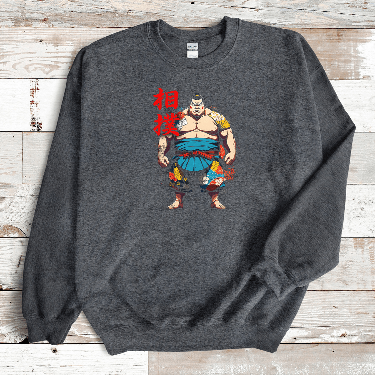 Dark Heather Sumo Kanji Premium Sweatshirt - KanjiSoul
