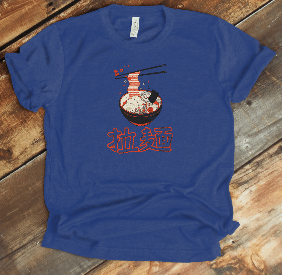 Heather True Royal Ramen Kanji Premium T-Shirt - KanjiSoul