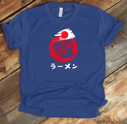 Heather True Royal Ramen (Minimalist) Kanji Premium T-Shirt - KanjiSoul