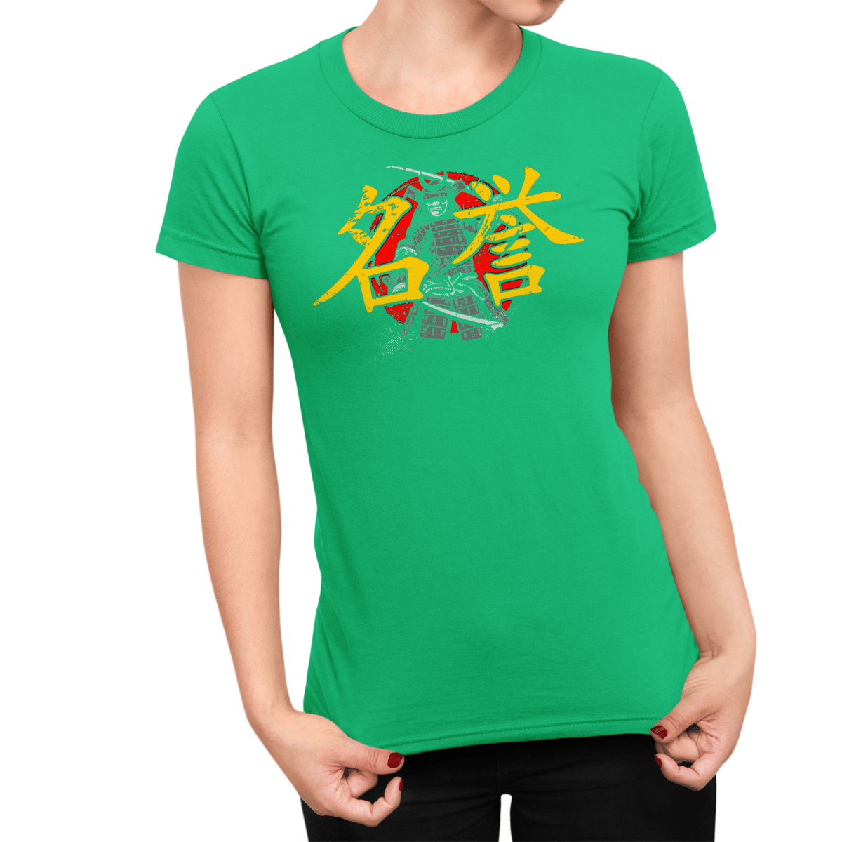 Irish Green Honor Kanji Japanese Inspired Women's Shirt - Kanji Soul