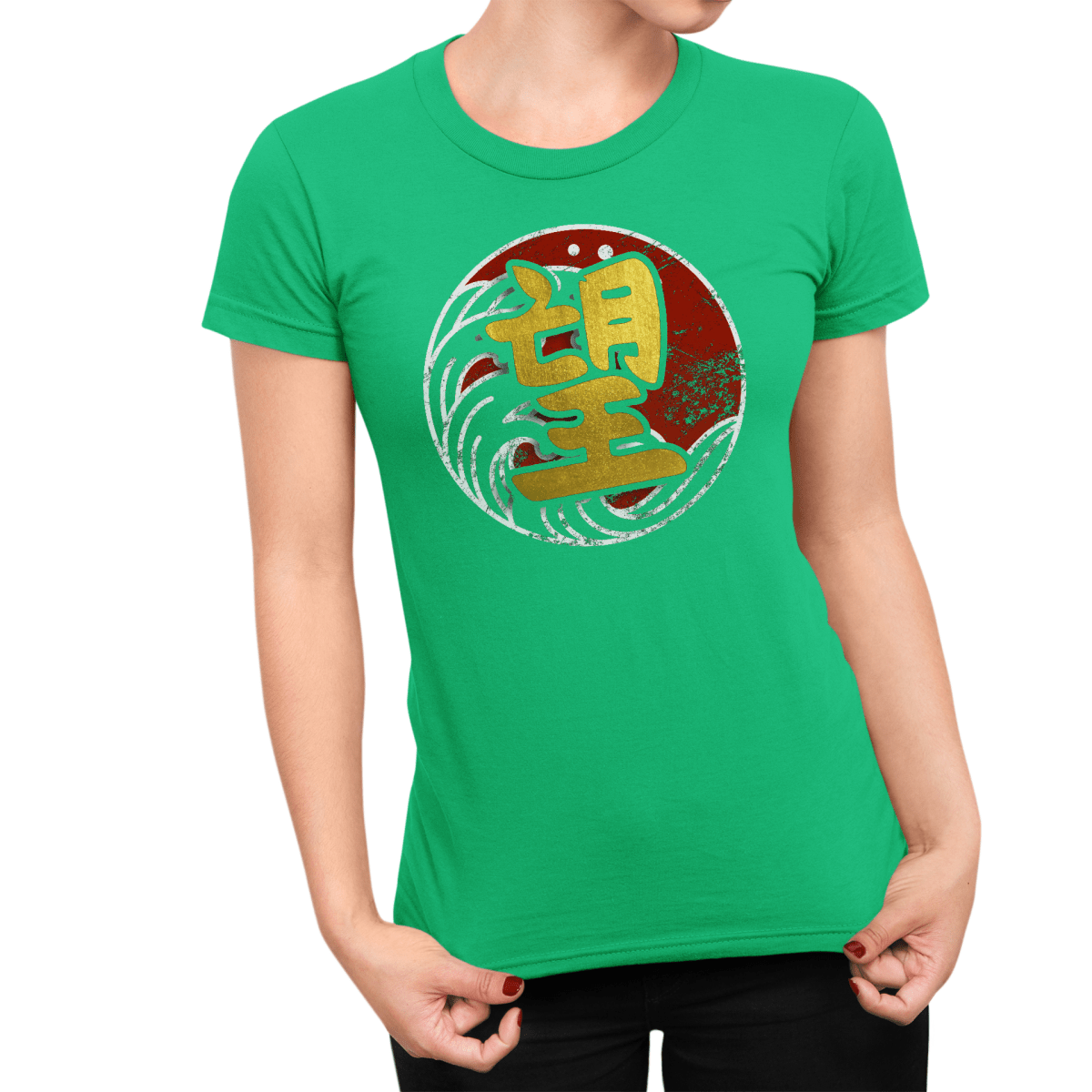 Irish Green Hope Japanese Kanji Women's Graphic Shirt - Kanji Soul
