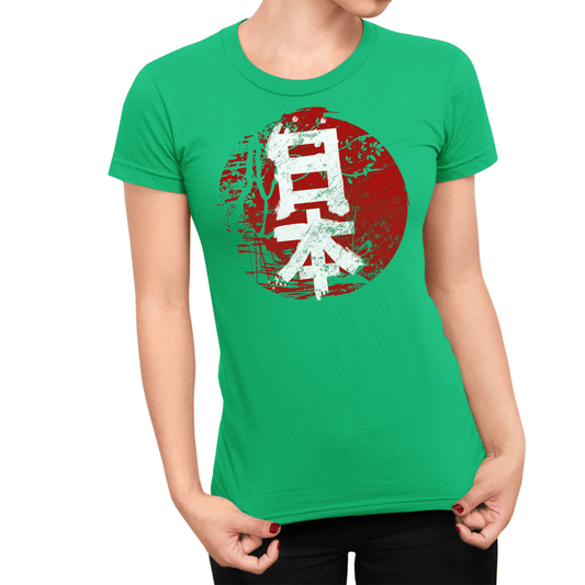 Irish Green Japan Kanji Japanese Inspired Women's Shirt - Kanji Soul