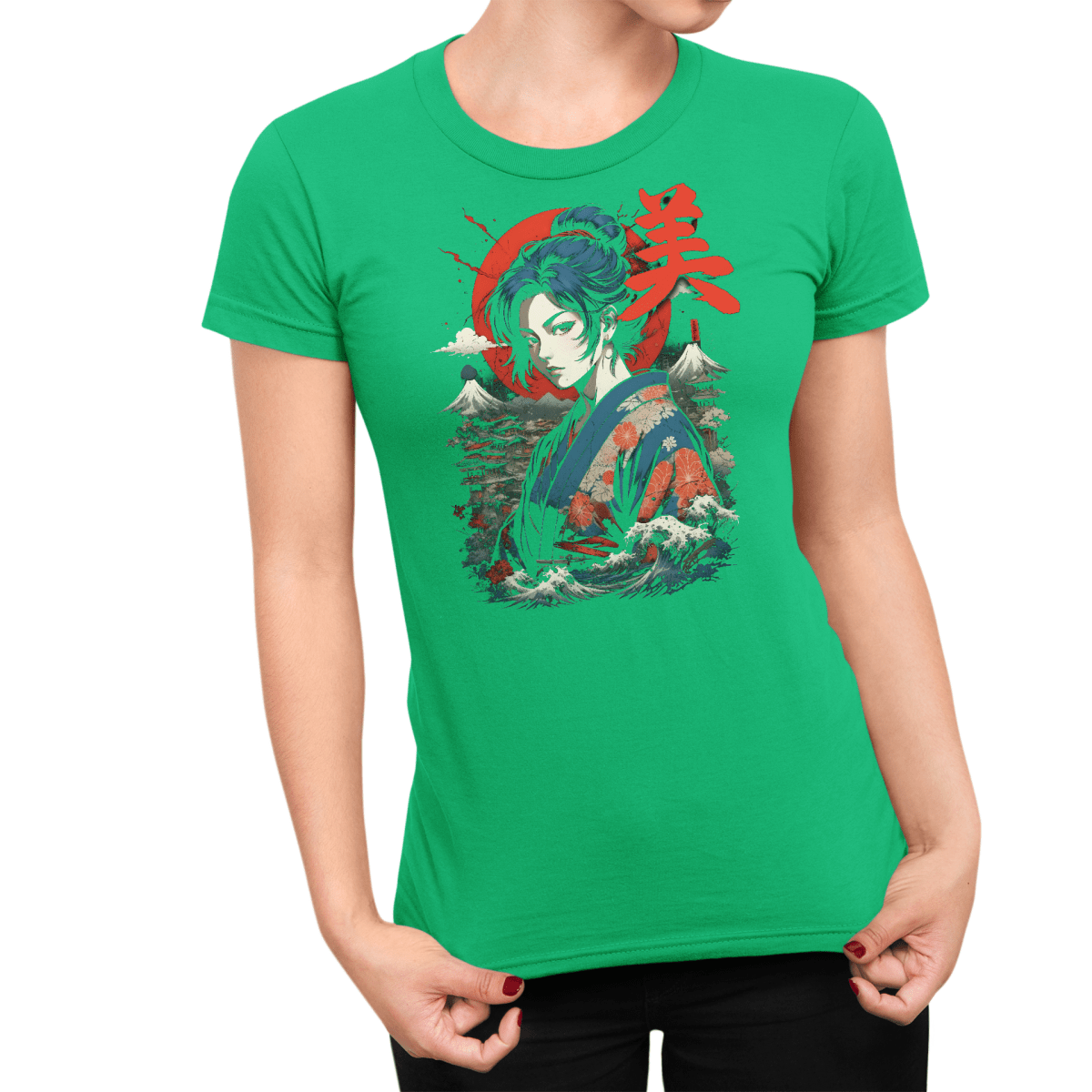 Irish Green Japanese Beauty Kanji Women's T Shirt - Kanji Soul