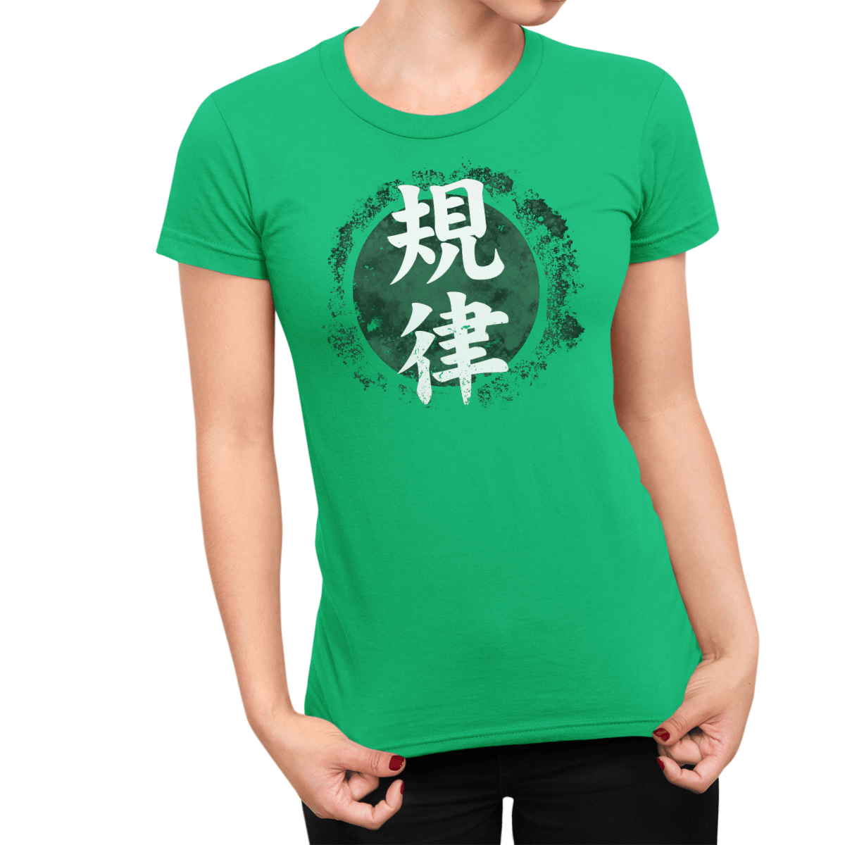 Irish Green Japanese Discipline Kanji Women's T Shirt - Kanji Soul