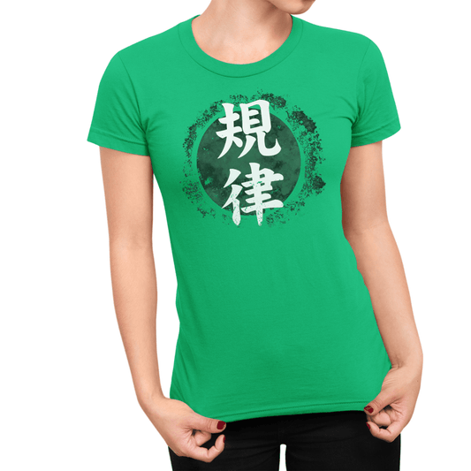 Irish Green Japanese Discipline Kanji Women's T Shirt - Kanji Soul