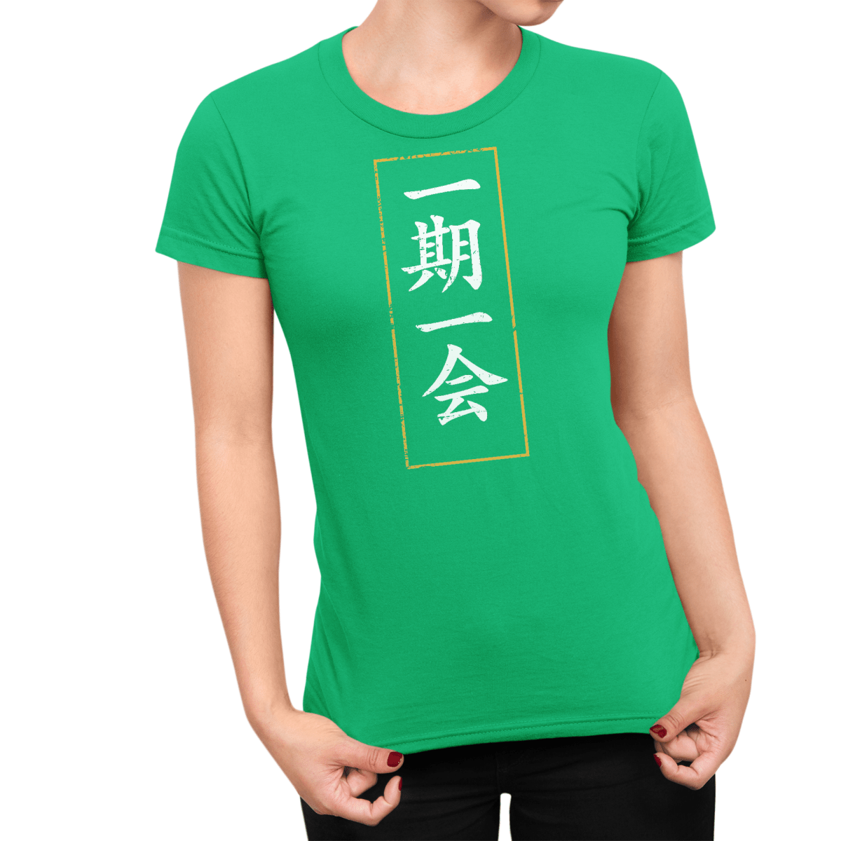 Irish Green Japanese Ichi Go Ichi E Kanji Women's T Shirt - Kanji Soul