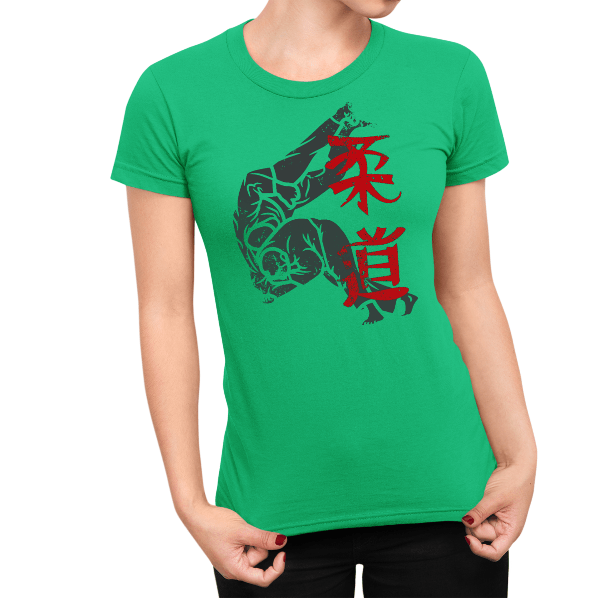 Irish Green Japanese Judo Kanji Women's T Shirt - Kanji Soul