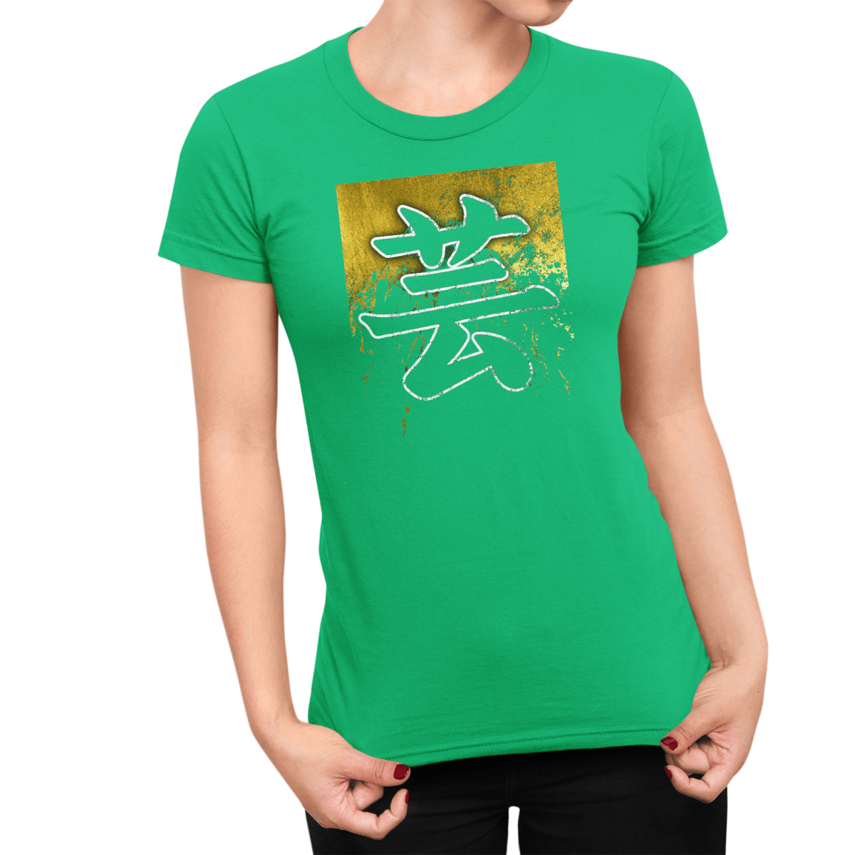Irish Green Japanese Kanji for Art Women's Shirt - Kanji Soul