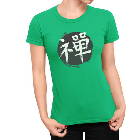 Irish Green Japanese Kanji for Zen Women's Shirt - Kanji Soul