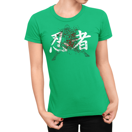 Irish Green Japanese Ninja Kanji Women's T Shirt - Kanji Soul