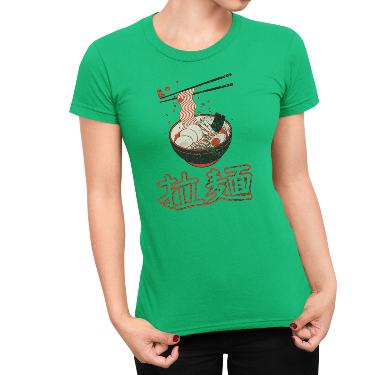 Irish Green Japanese Ramen Kanji Women's T Shirt - Kanji Soul
