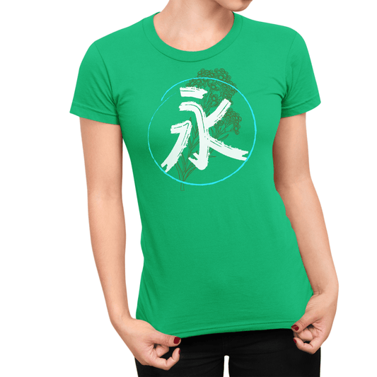 Irish Green Women's Japanese Kanji Everlasting Symbol Shirt - Kanji Soul