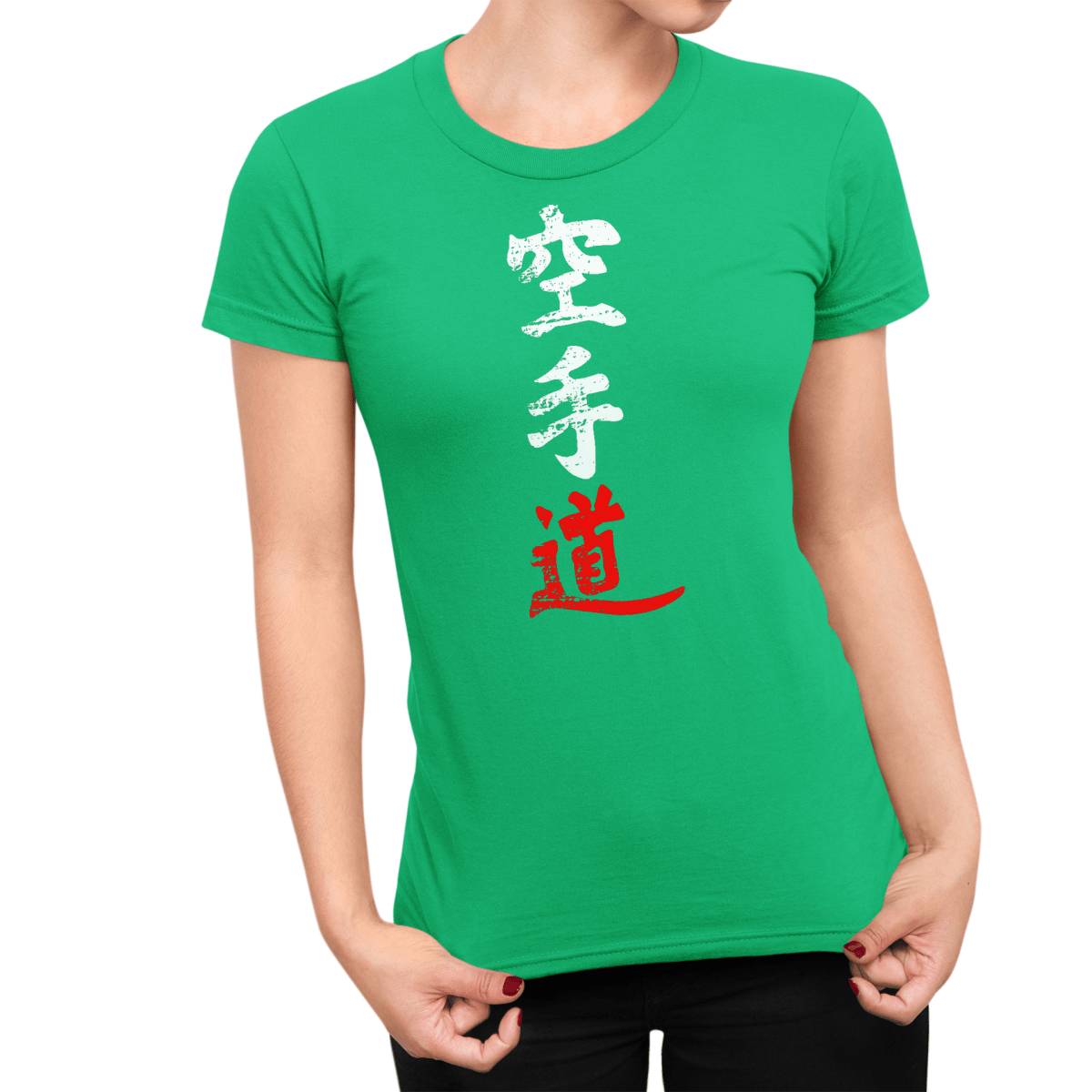 Irish Green Women's Japanese Kanji Karate Symbol Shirt - Kanji Soul