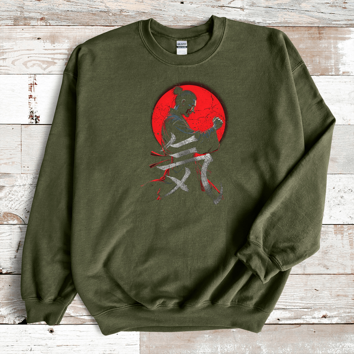 Military Green 65 SWEATSHIRT - Ki - KanjiSoul