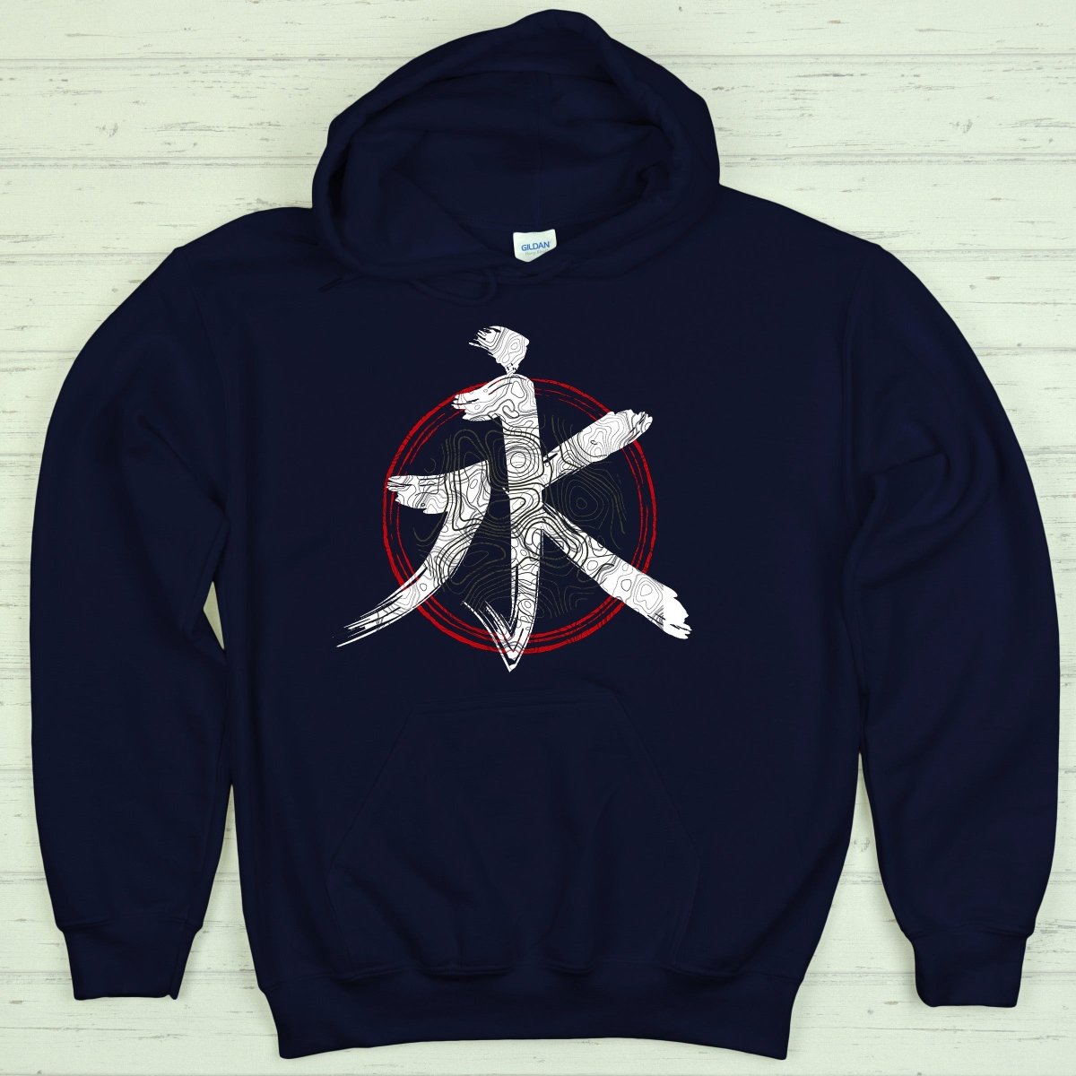 Navy Everlasting 永 Japanese Kanji Premium Hoodie - Kanji Soul