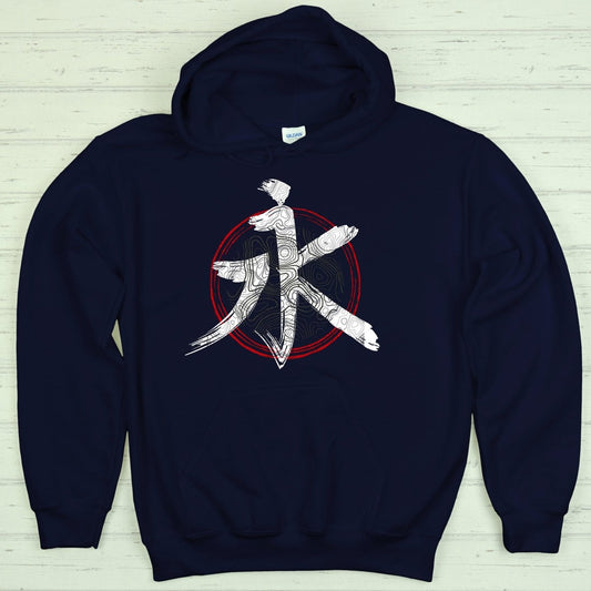 Navy Everlasting 永 Japanese Kanji Premium Hoodie - Kanji Soul
