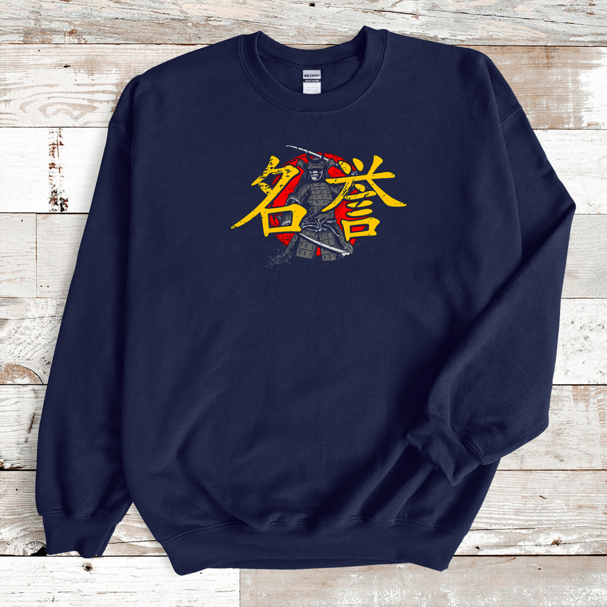 Navy Honor Kanji Premium Sweatshirt - KanjiSoul