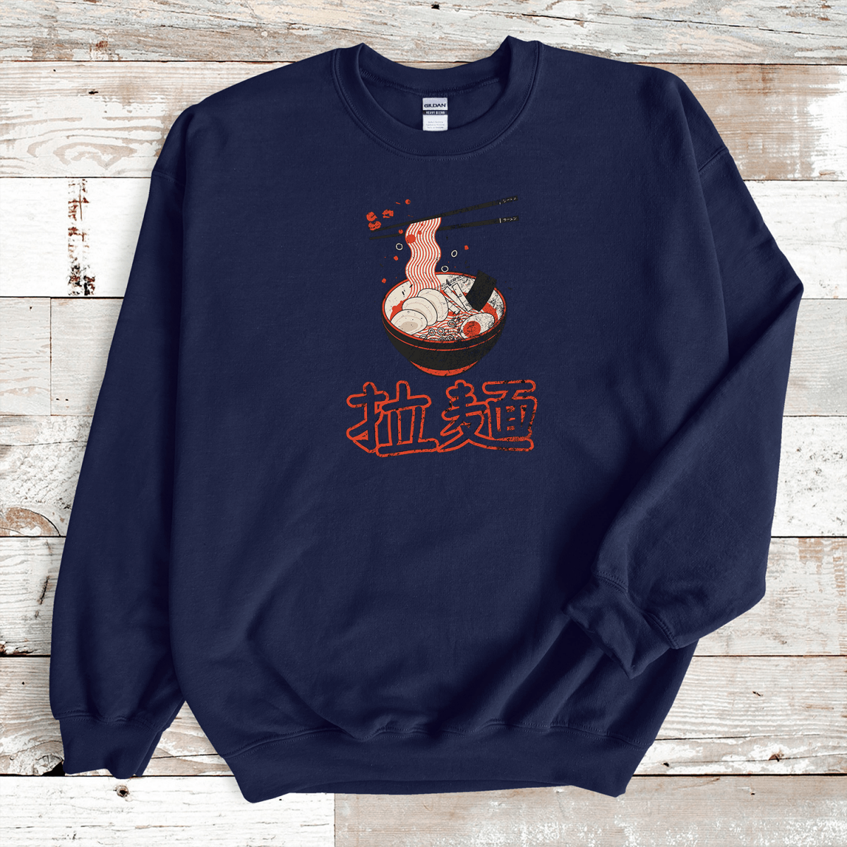 Navy Ramen Kanji Premium Sweatshirt - KanjiSoul