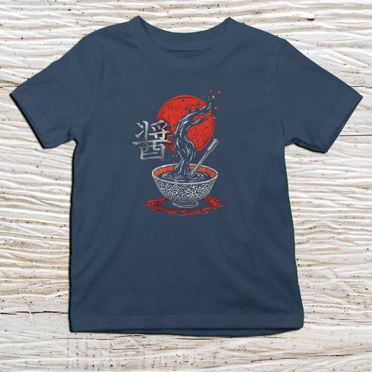 Navy Soy Sauce Kanji Kids T-Shirt – 醤油 Japanese Inspired Shirt - Kanji Soul
