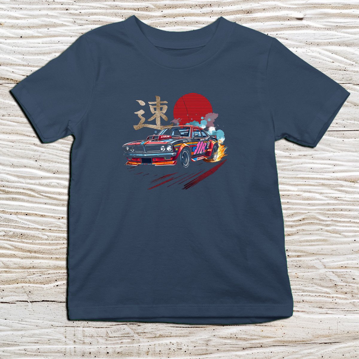 Navy Speed Kanji Kids T-Shirt – 速 Japanese Inspired Shirt - Kanji Soul