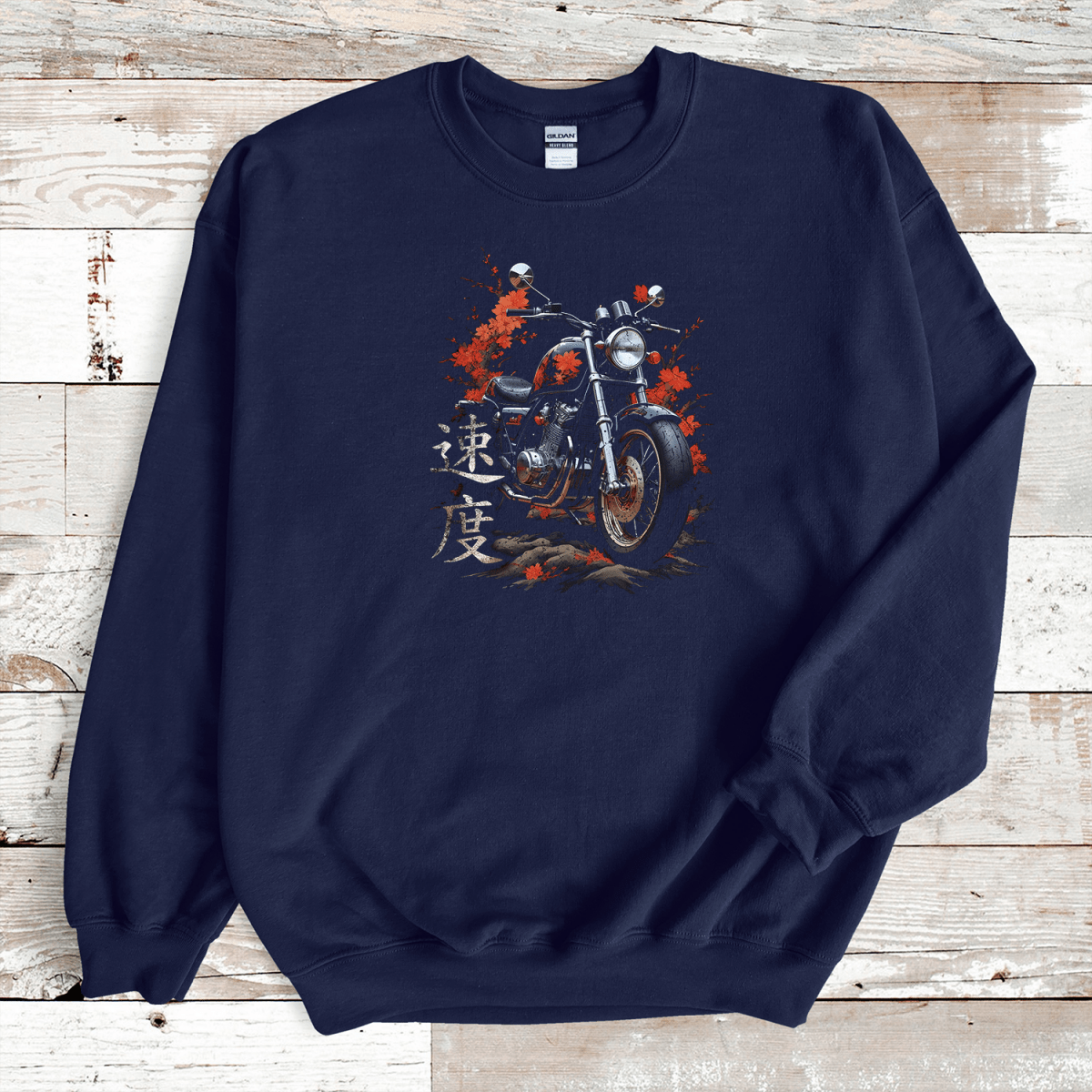Navy Speed Kanji Premium Sweatshirt - KanjiSoul