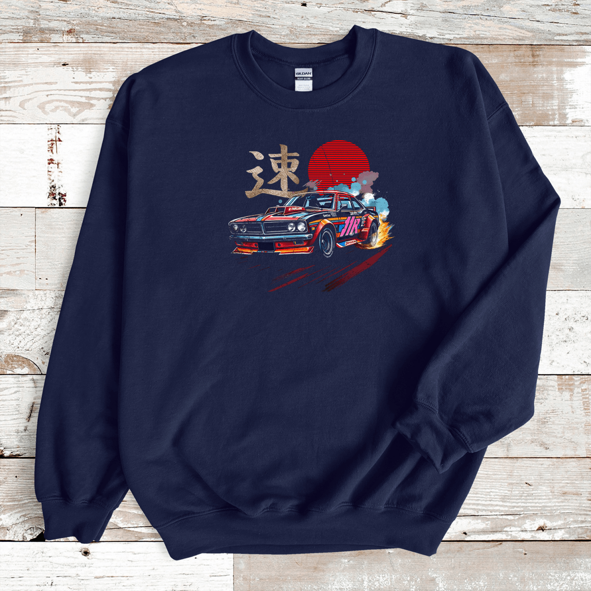 Navy Speed Kanji Premium Sweatshirt - KanjiSoul