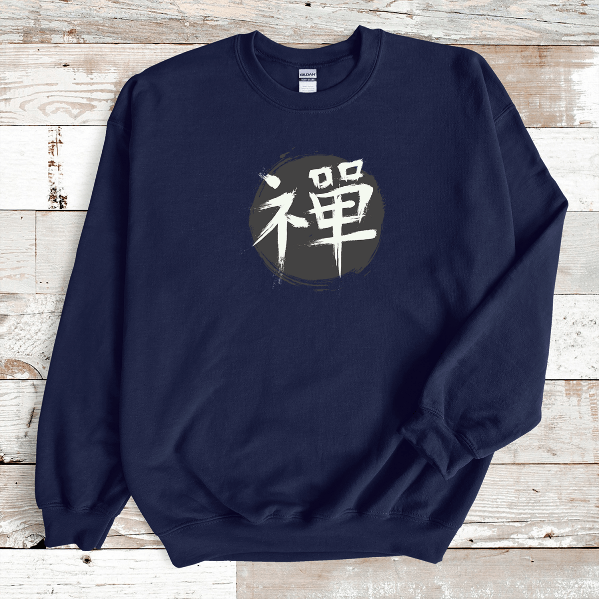 Navy Zen Kanji Premium Sweatshirt - KanjiSoul