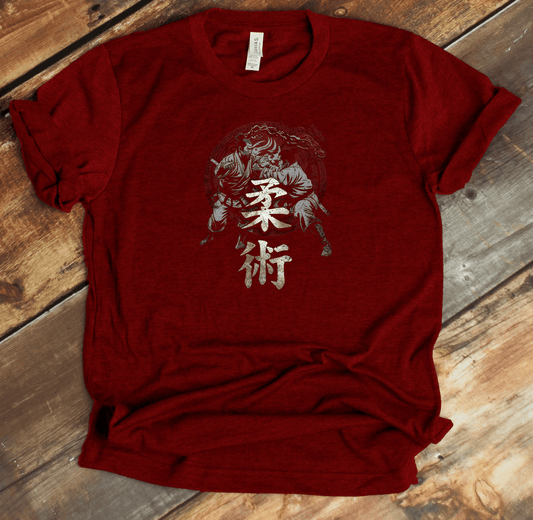 Red Jiu Jitsu Kanji Premium T-Shirt - KanjiSoul