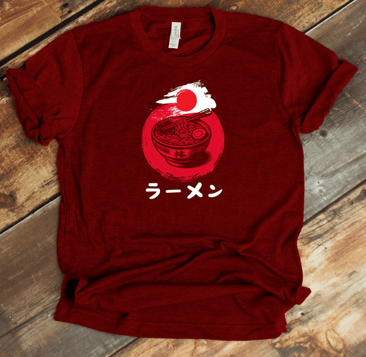 Red Ramen (Minimalist) Kanji Premium T-Shirt - KanjiSoul