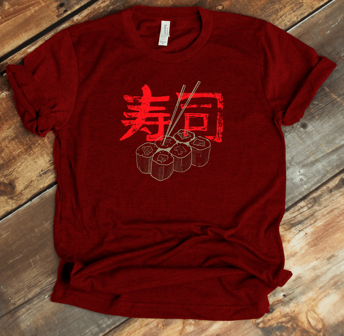 Red Sushi Kanji Premium T-Shirt - KanjiSoul