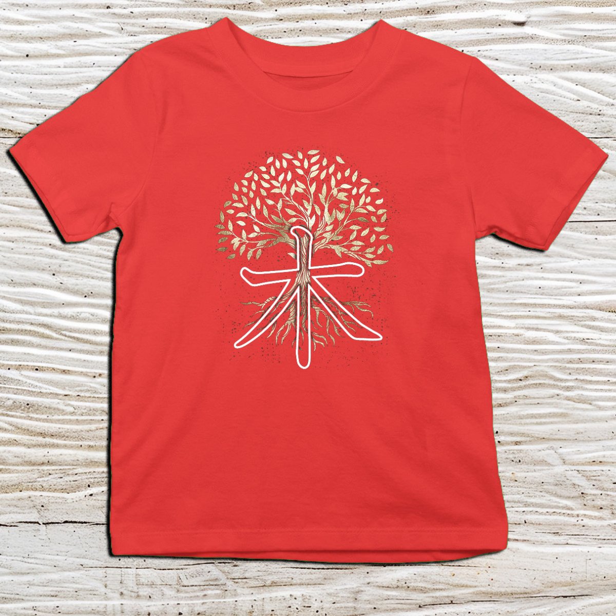 Red Tree Kanji Kids T-Shirt – 木 Japanese Inspired Shirt - Kanji Soul