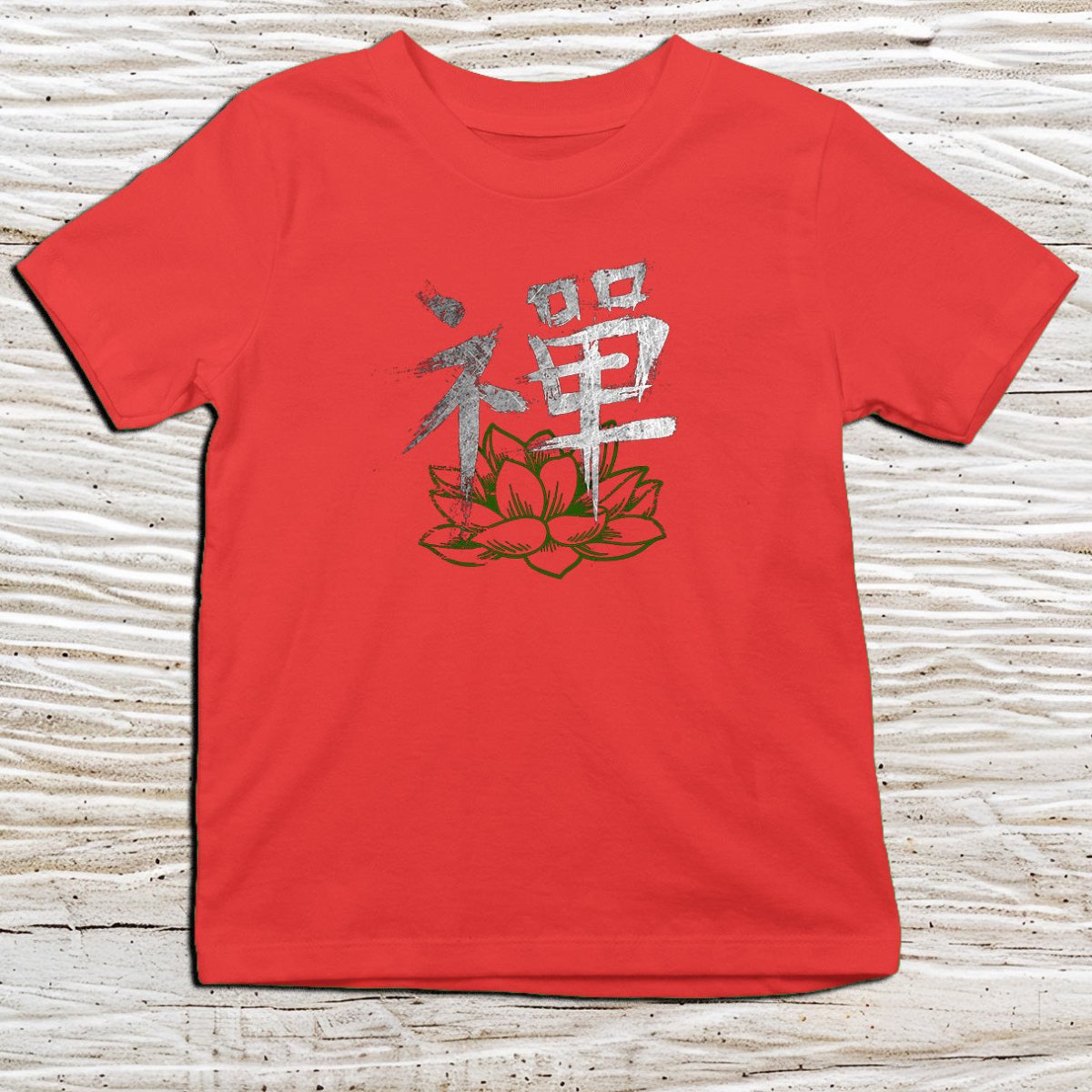 Red Zen Circle Kanji Kids T-Shirt – 禅 Japanese Inspired Shirt - Kanji Soul