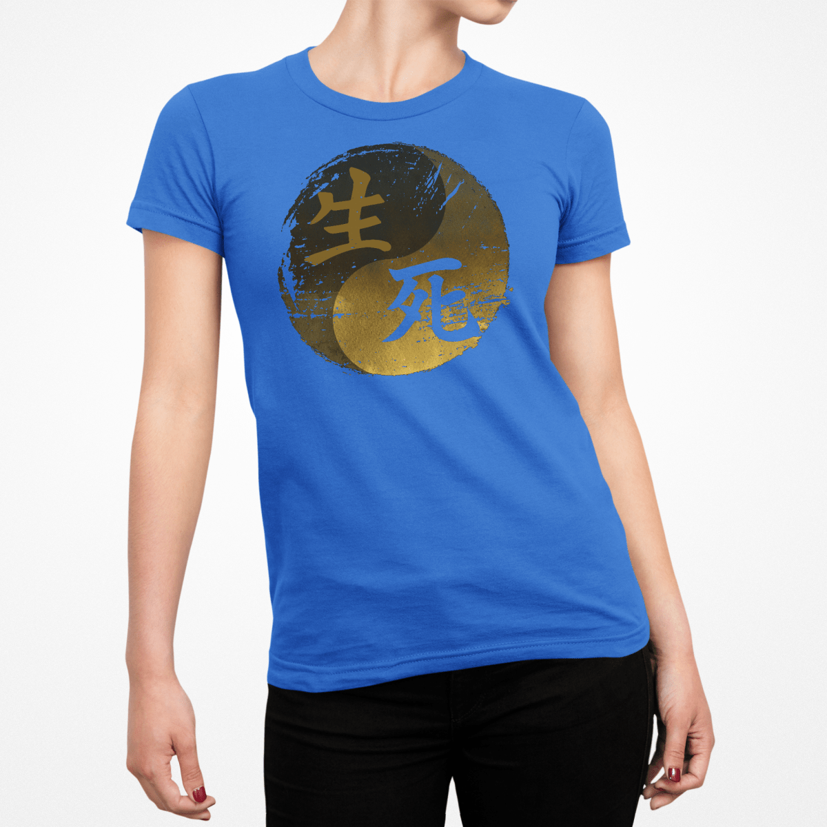Royal Life And Death Yin Yan Kanji Japanese Inspired Women's Shirt - Kanji Soul