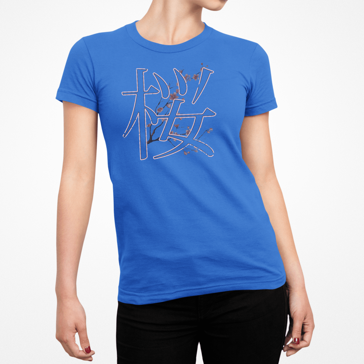 Royal Sakura Kanji Japanese Inspired Women's Shirt - Kanji Soul