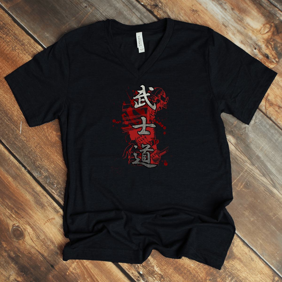 S Bushido Blood V - Neck - KanjiSoul