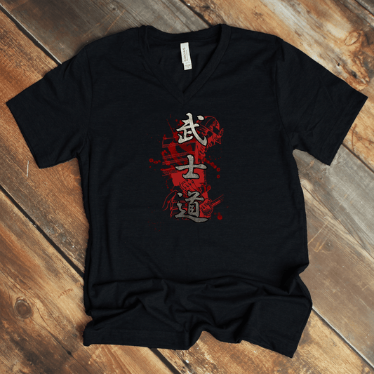 S Bushido Blood V - Neck - KanjiSoul