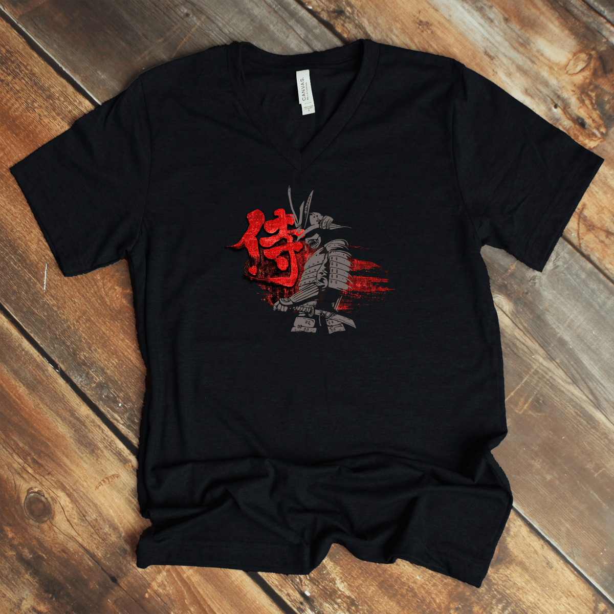 S Bushido Warrior V - Neck - KanjiSoul
