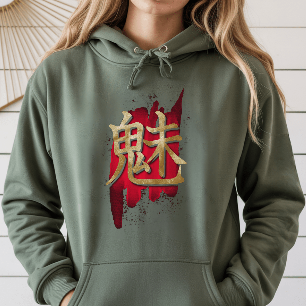 S Charm Kanji Japanese Premium Unisex Hoodie - Kanji Soul