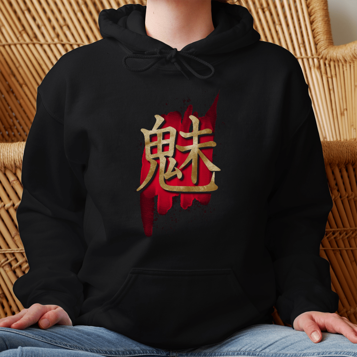 S Charm Kanji Japanese Premium Unisex Hoodie - Kanji Soul