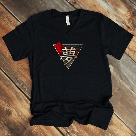 S Dream 夢 – Japanese Kanji V - Neck Shirt - KanjiSoul