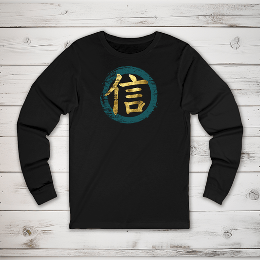 S Faith Kanji Long Sleeve T-Shirt - KanjiSoul